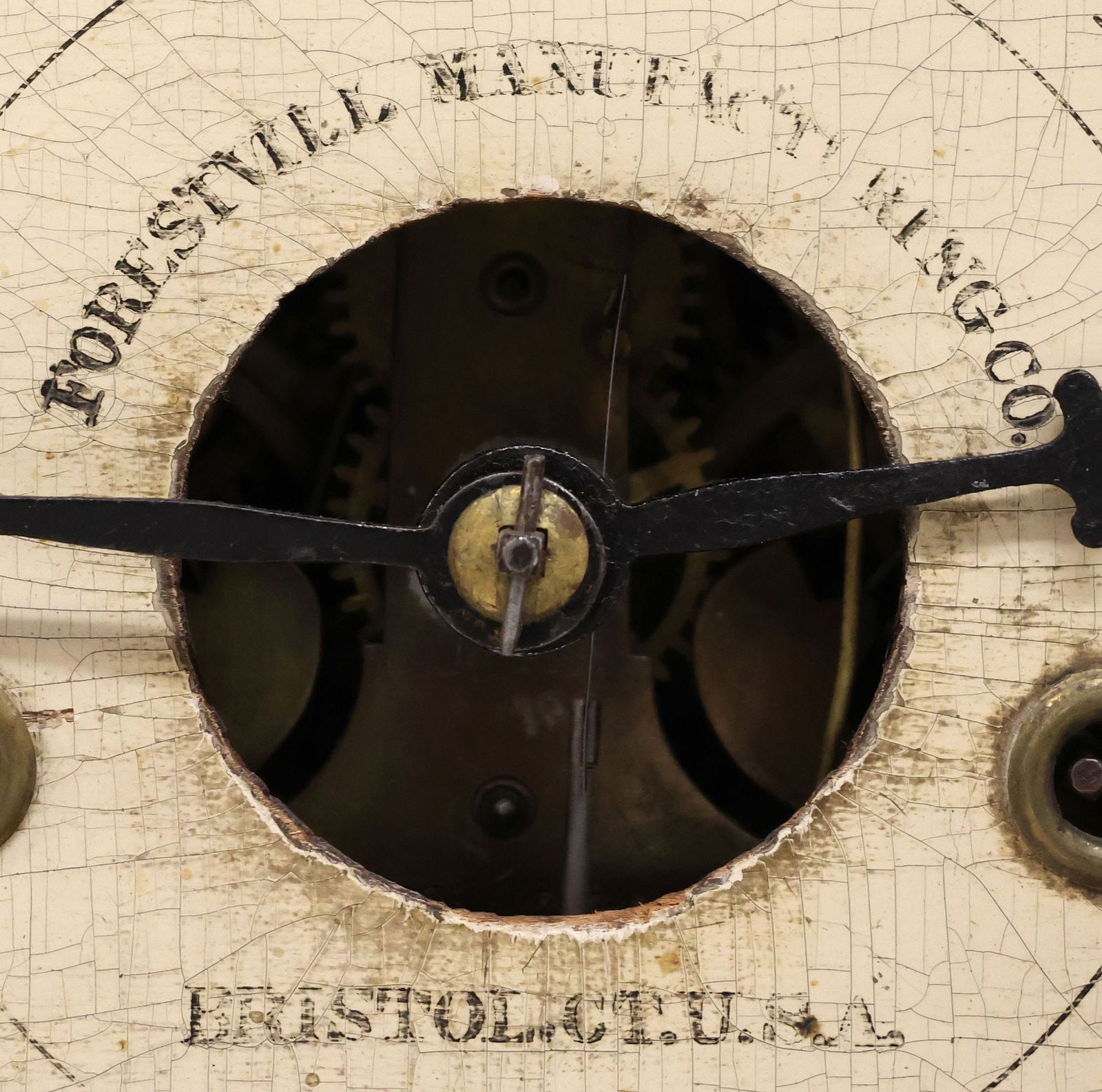 LARGE FORESTVILLE MFG. TRIPLE DECK CASE CLOCK - 5