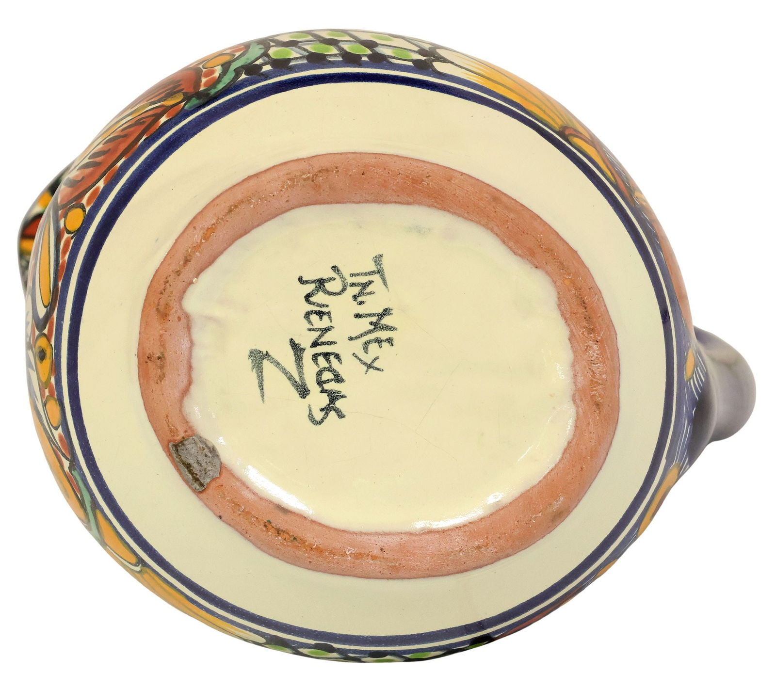 (3) TALAVERA POLYCHROME TABLEWARE POTTERY ITEMS, MEXICO - 4