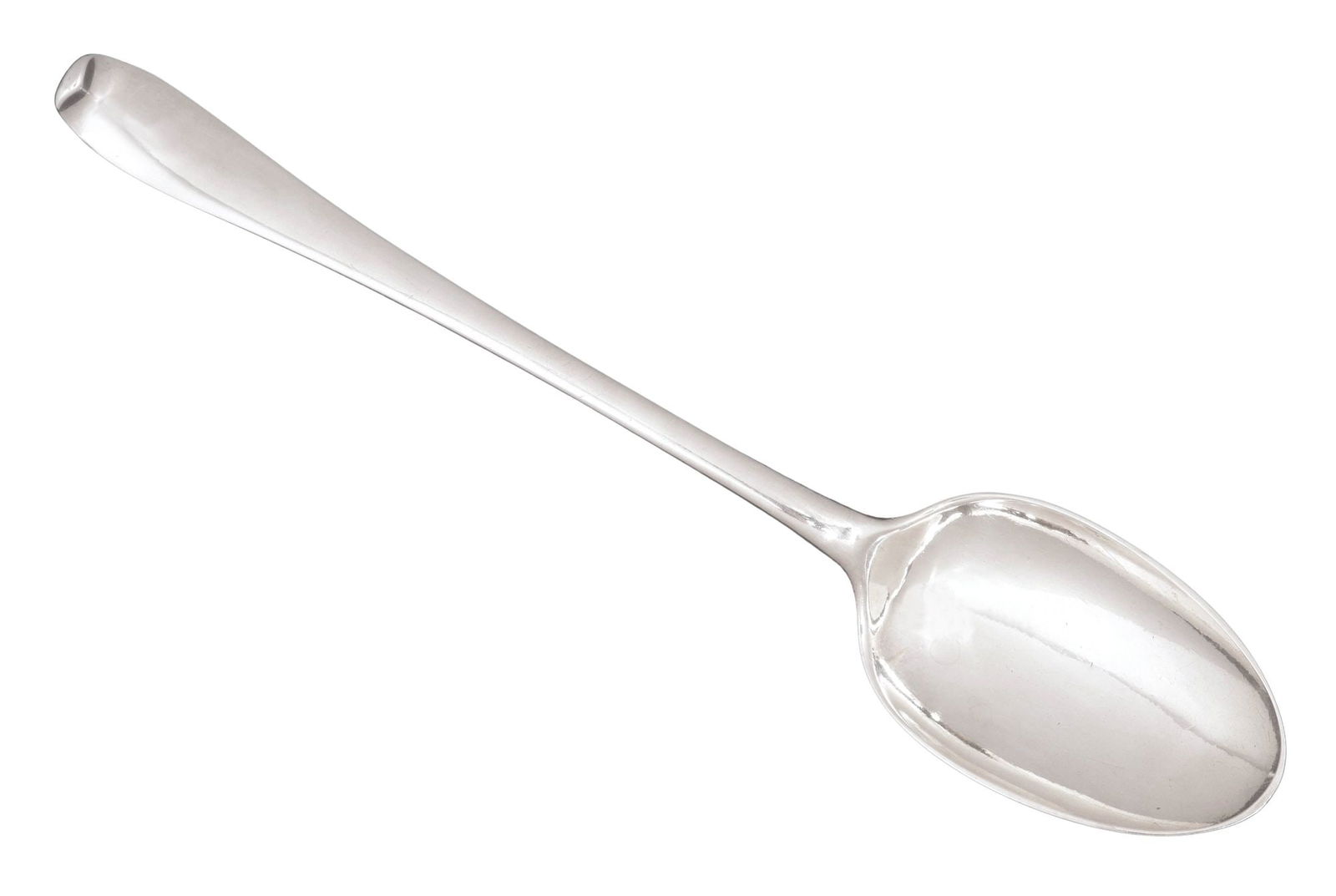 SCARCE ENGLISH PIERRE PLATEL .958 BRITANNIA SILVER RAT TAIL SPOON, C.1702 (1 of 6)