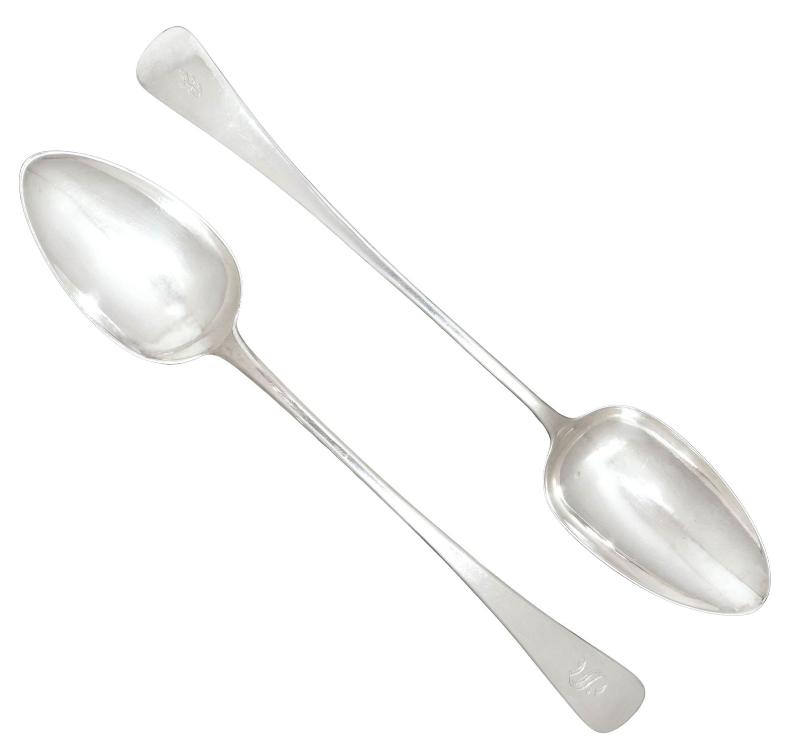 (2) ENGLISH GEORGIAN STERLING SILVER SERVING / STUFFING SPOONS (1 of 4)