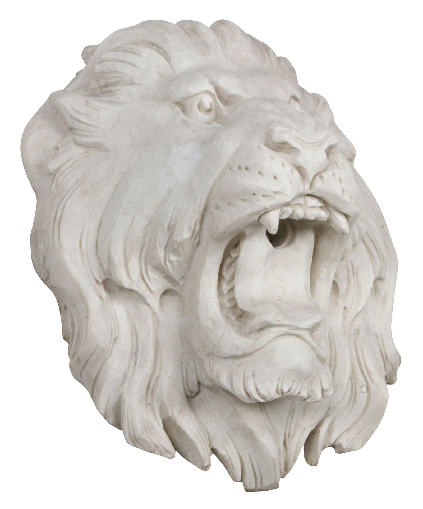 ARCHITECTURAL CARVED MARBLE LION MASK FOUNTAIN HEAD (1 of 3)