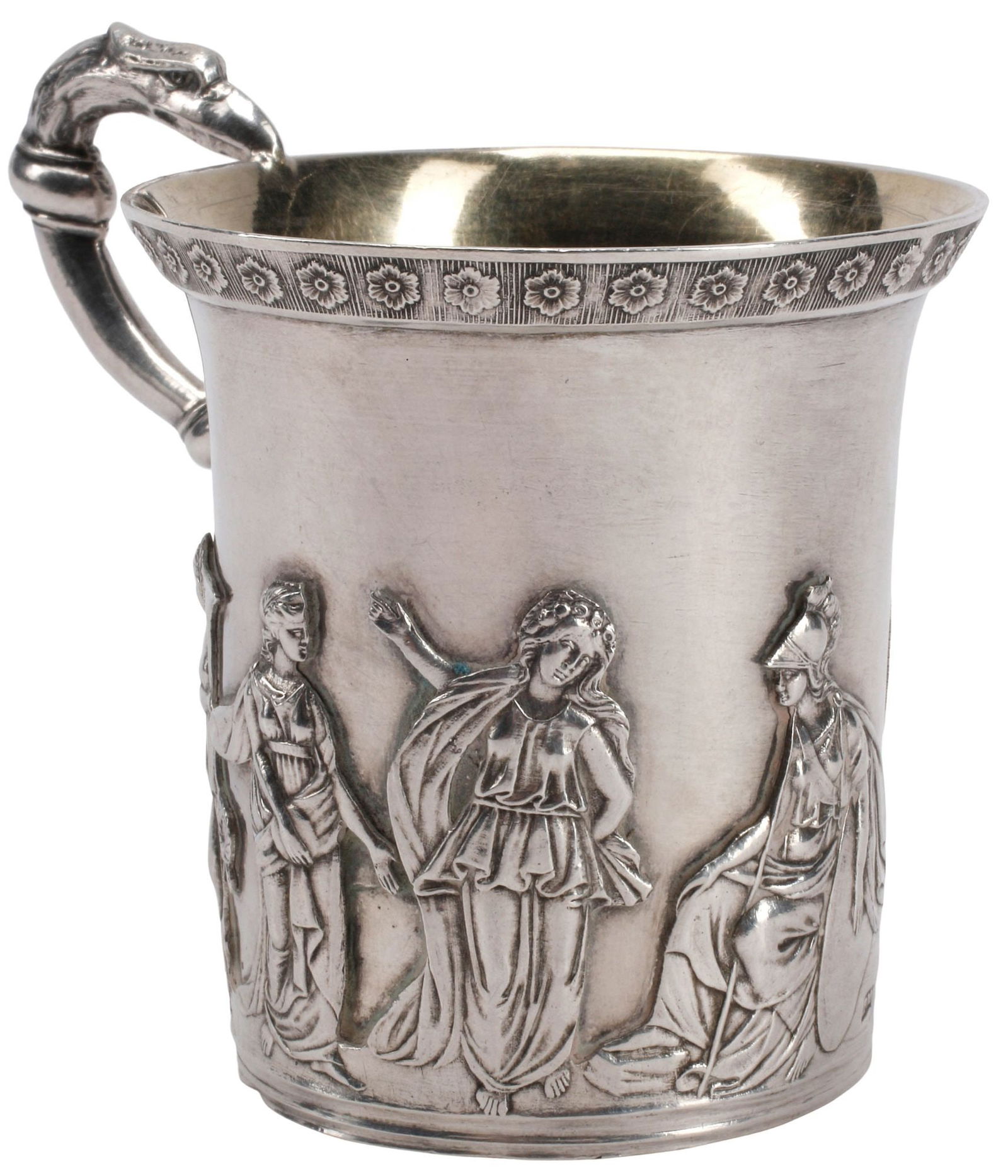 RUSSIAN NICHOLAS I .875 SILVER CLASSICAL STYLE CHOCOLATE CUP / MUG (1 of 5)