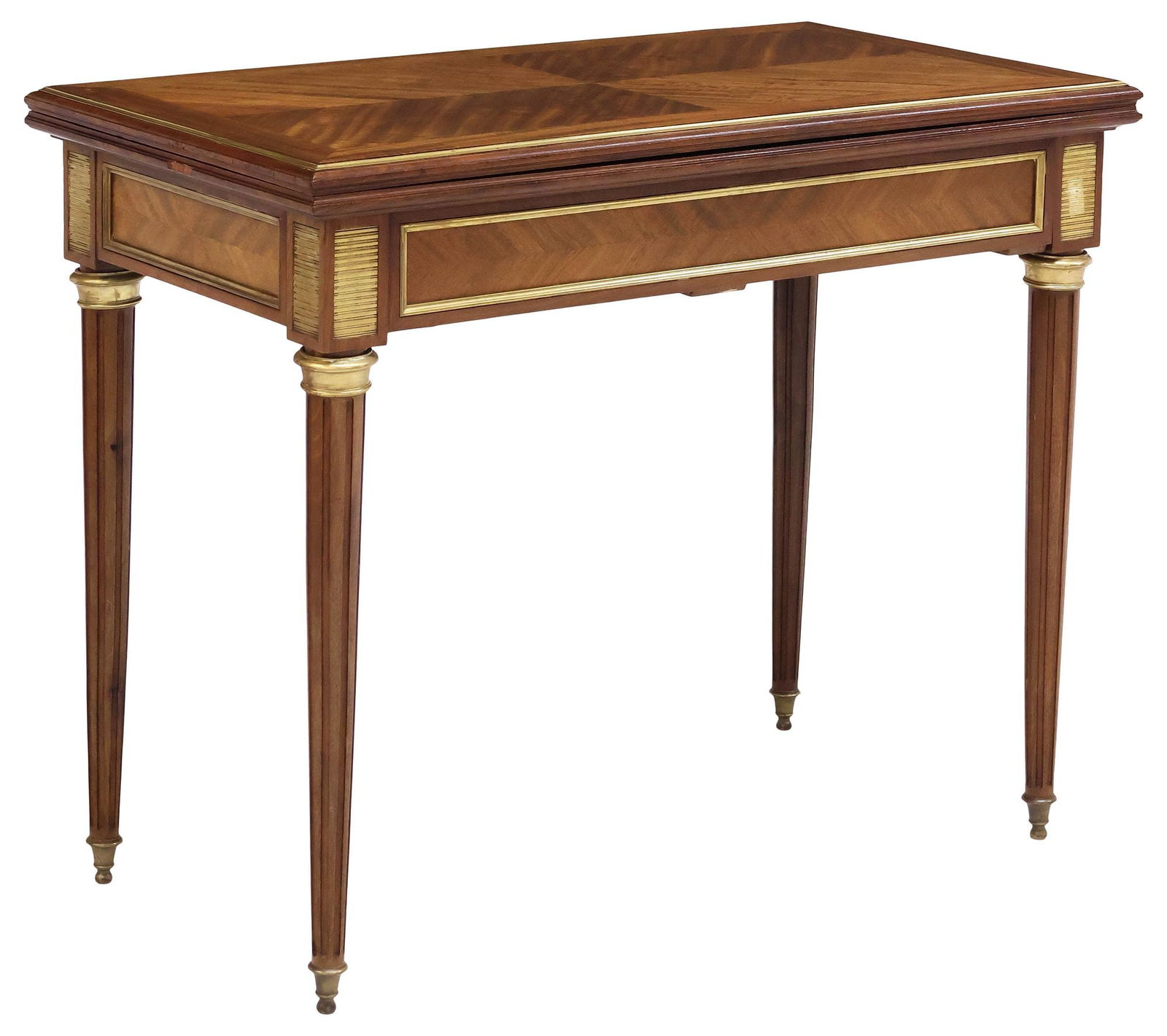 EXCEPTIONAL FRENCH LOUIS XVI STYLE FRENCH MAHOGANY GAMES TABLE & ACCESSORIES (1 of 17)