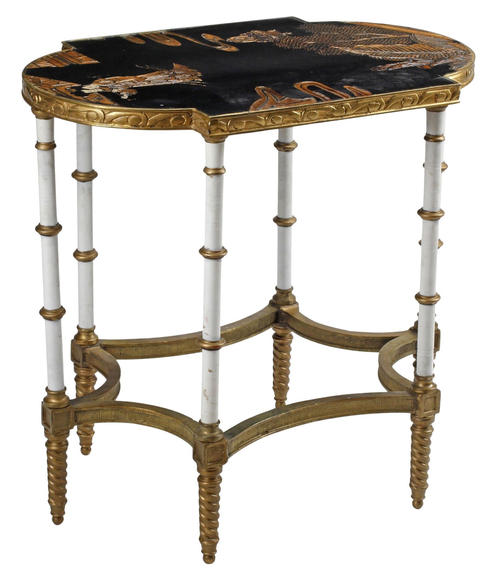 CHINOISERIE ORMOLU-MOUNTED PARCEL-GILT LACQUER SIDE TABLE (1 of 5)