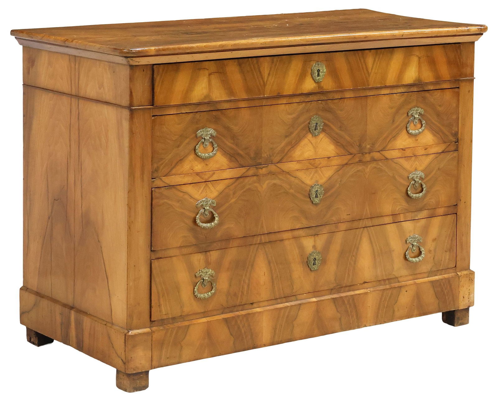 FRENCH LOUIS PHILIPPE PERIOD FIGURED WALNUT COMMODE (1 of 5)
