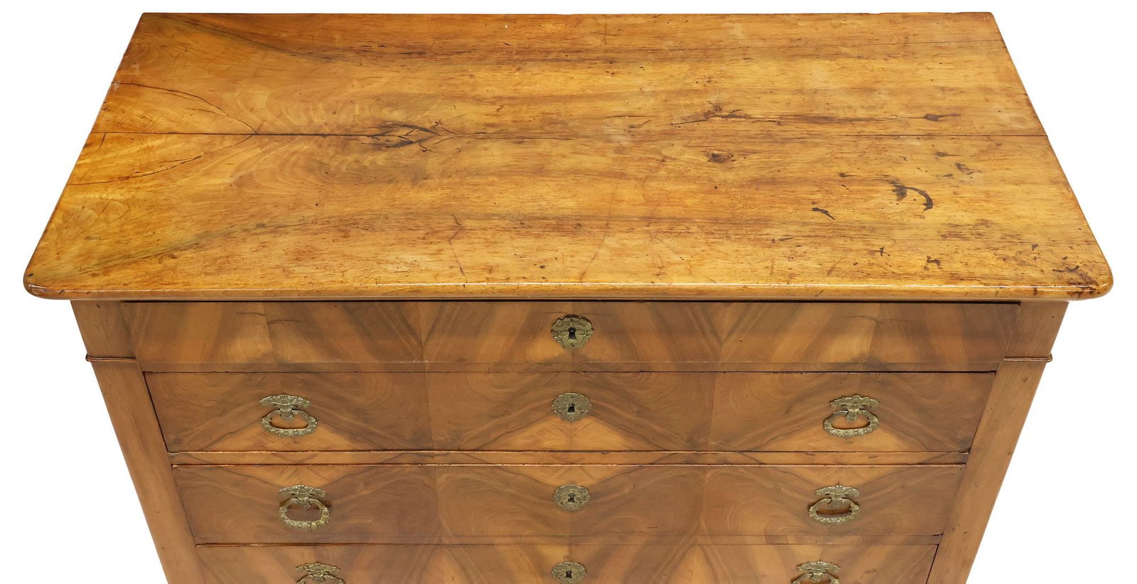 FRENCH LOUIS PHILIPPE PERIOD FIGURED WALNUT COMMODE - 3