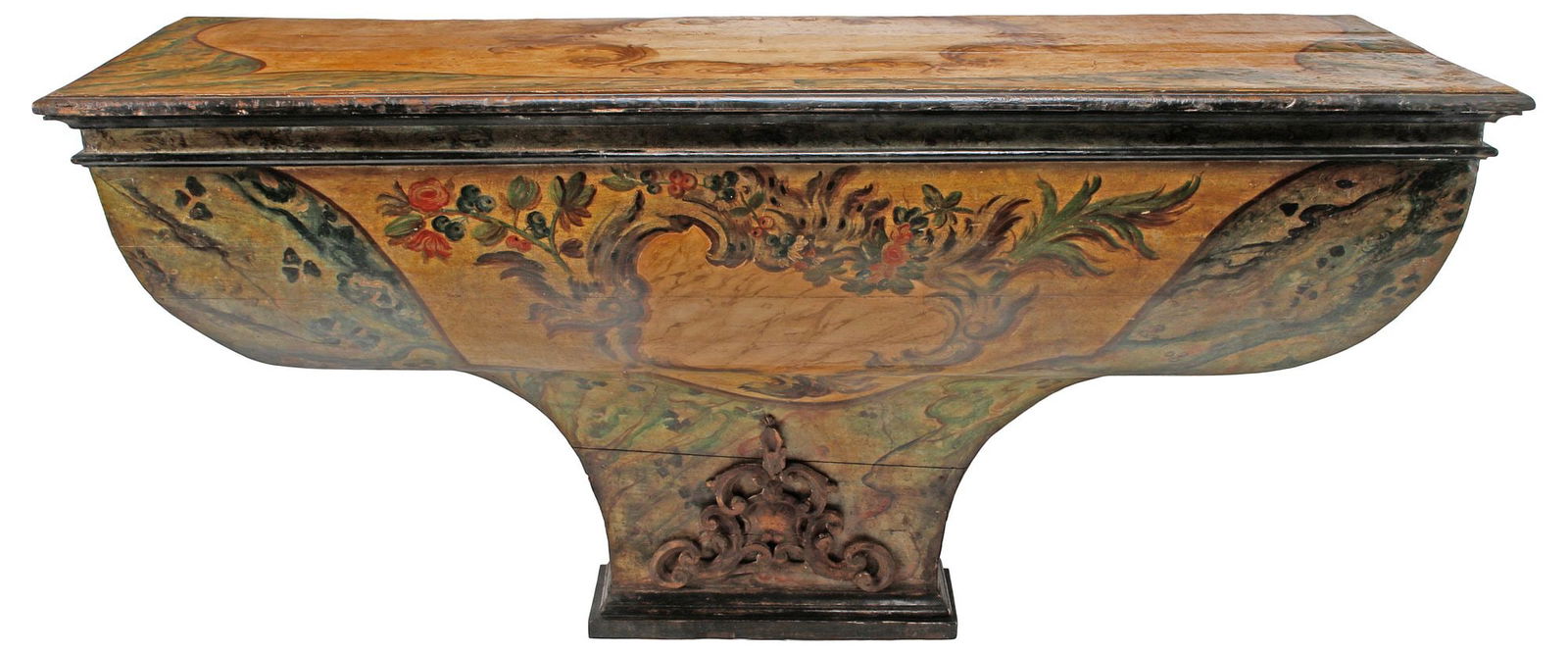 LARGE VENETIAN PAINTED & CARVED CONSOLE TABLE, 18TH C. (1 of 7)