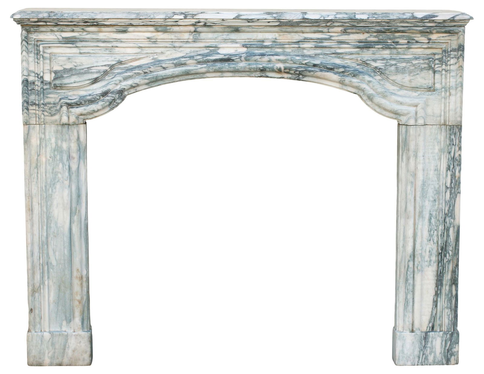 NEOCLASSICAL STYLE VEINED MARBLE MANTEL / FIREPLACE SURROUND (1 of 5)