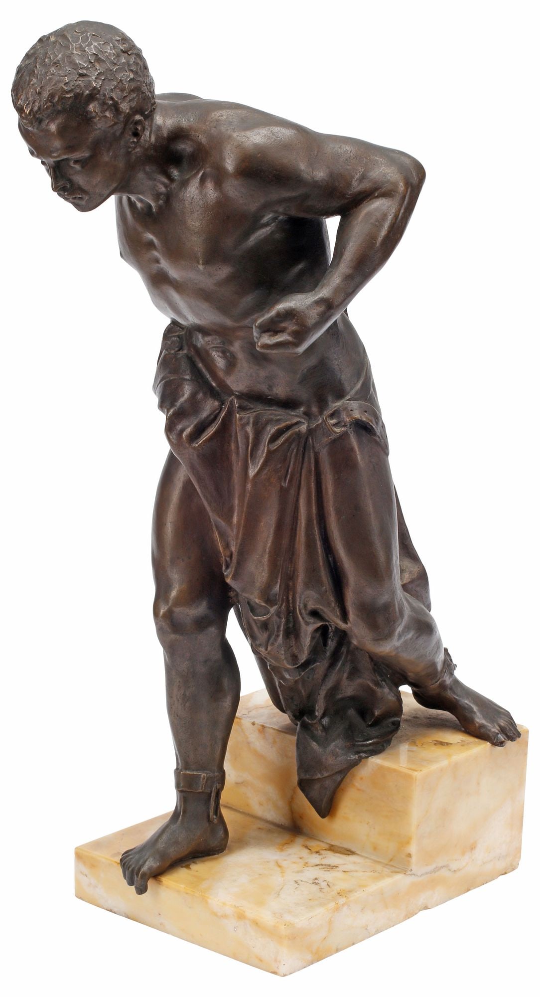 AFTER VINCENZO VELA (1820-1891) BRONZE SCULPTURE, 'SPARTACUS' 24.5"H (1 of 5)