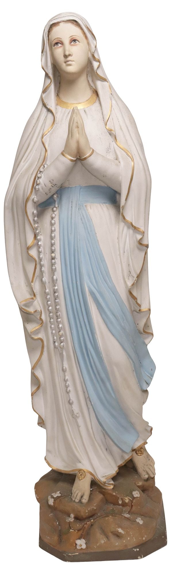 LARGE FRENCH RELIGIOUS SCULPTURE OUR LADY OF LOURDES (1 of 6)