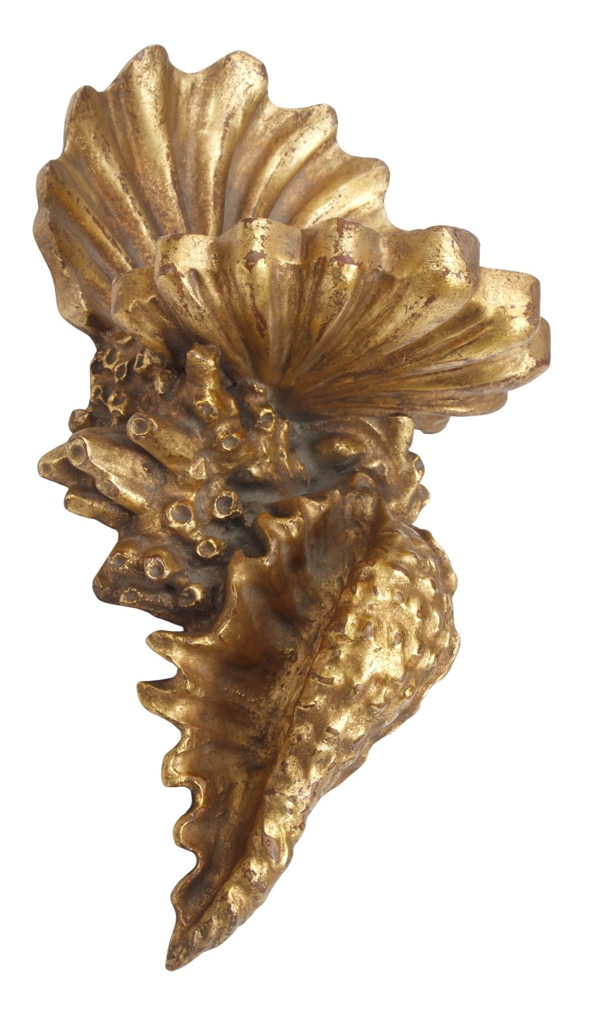 (4) GROTTO STYLE PARCEL GILT SHELL-FORM WALL BRACKETS - 2