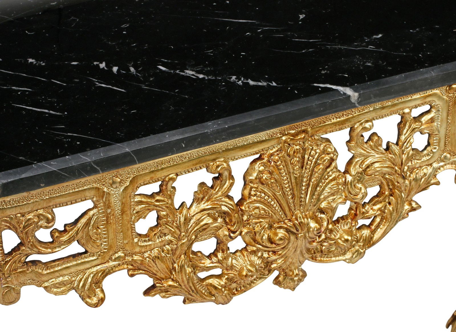 REGENCE STYLE ORMOLU MIRROR & MARBLE-TOP CONSOLE TABLE - 8