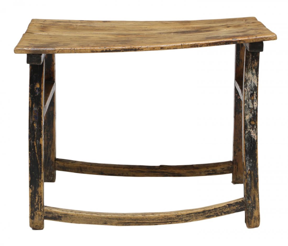 19TH C. RUSTIC PINE PAINTED WORK TABLE - 2