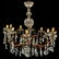 ITALIAN CRYSTAL PRISM TEN-LIGHT CHANDELIER