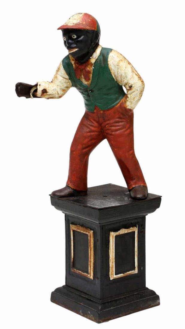 ANTIQUE CAST IRON LAWN STATUE, A JOCKEY May 25, 2013 Austin Auction