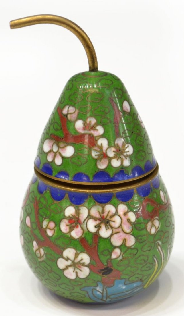 (5) DIMINUTIVE CLOISONNE ENAMEL CABINET ITEMS - 5