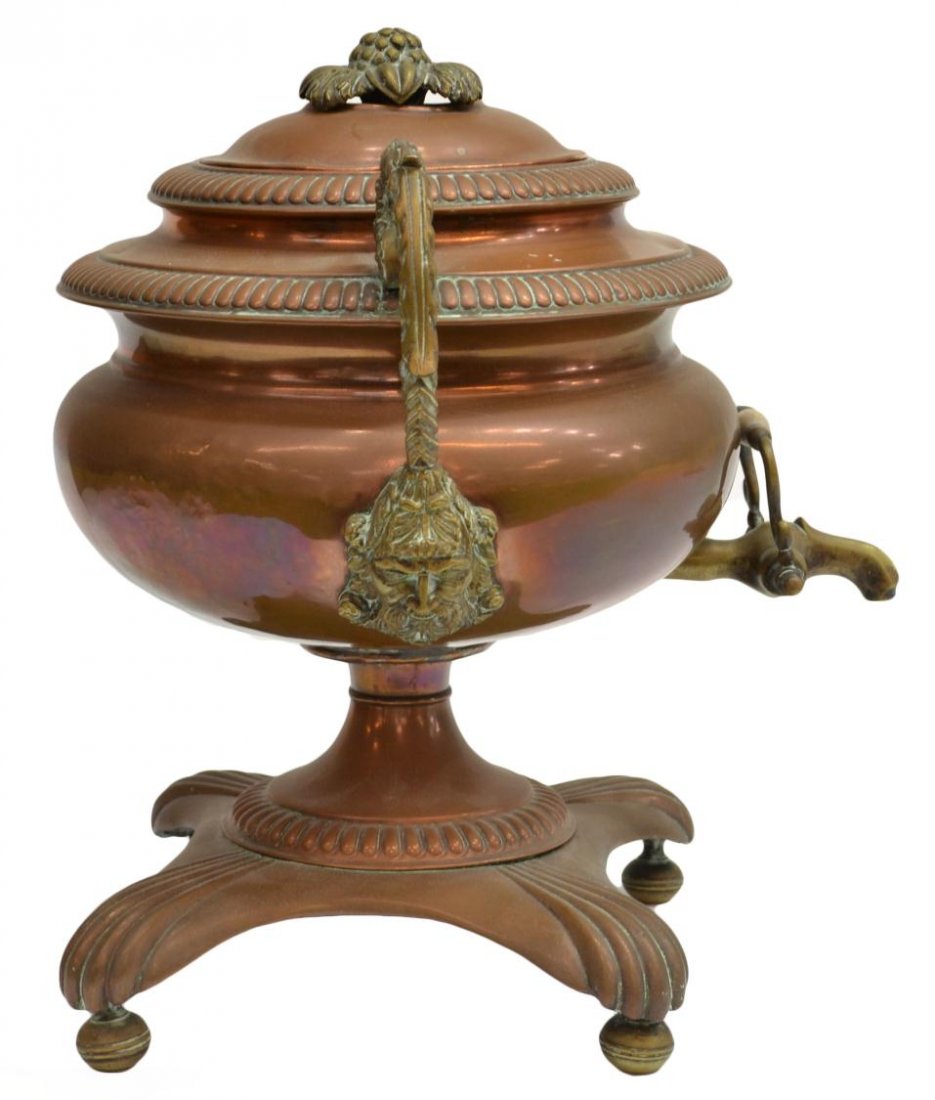 NEO-CLASSICAL STYLE COPPER & BRASS SAMOVAR - 3