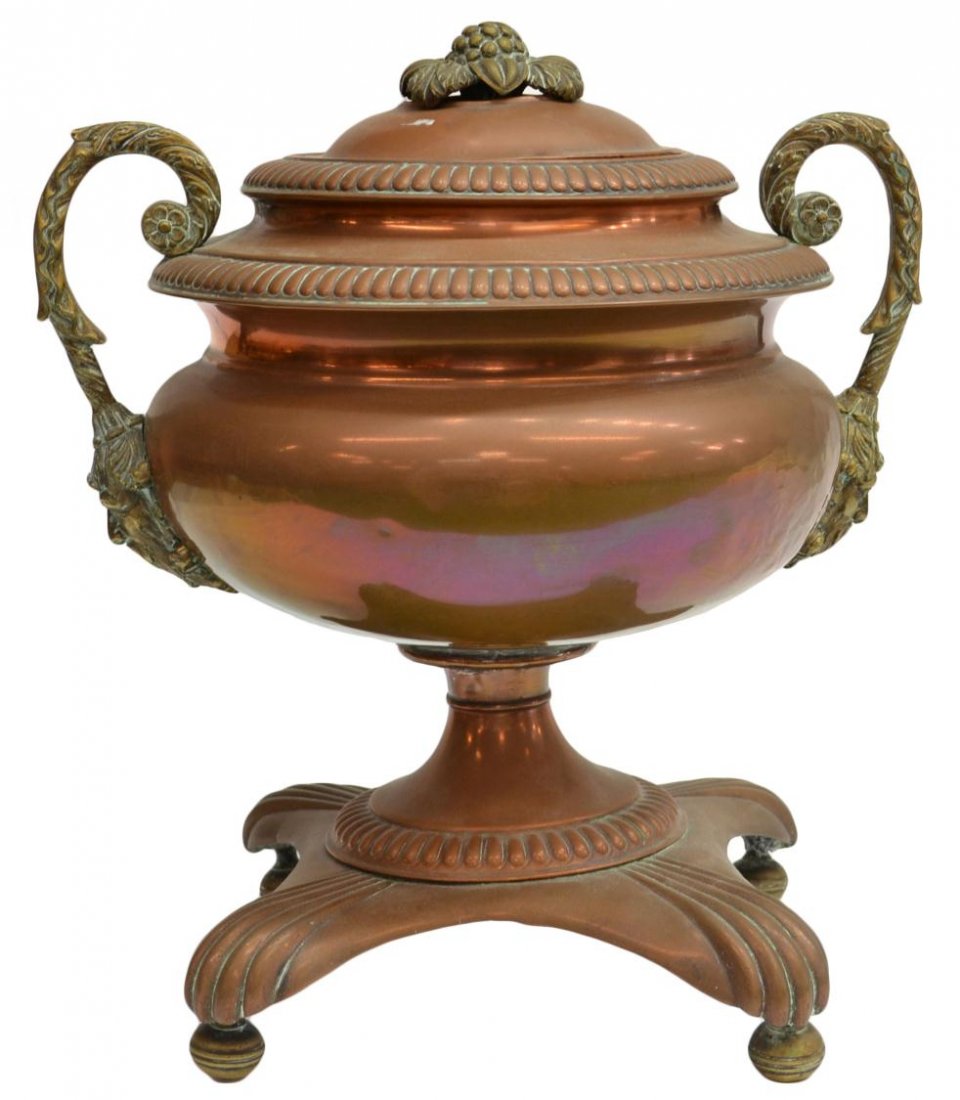 NEO-CLASSICAL STYLE COPPER & BRASS SAMOVAR - 4