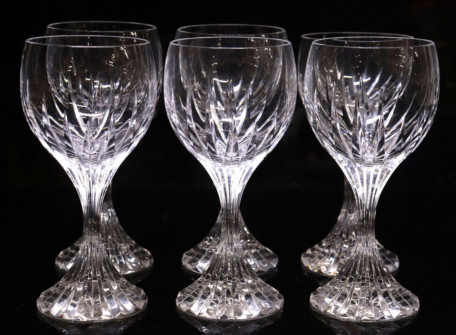 (6) BACCARAT 'MASSENA' CUT CRYSTAL WATER GOBLETS (1 of 3)