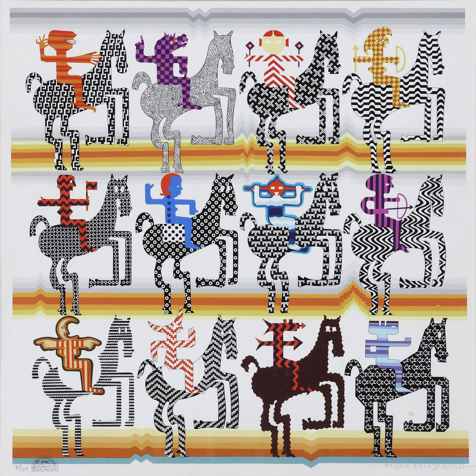 PEDRO FRIEDEBERG (MEXICO, B.1936) SERIGRAPH PRINT, 'AMAZONAS' (1 of 5)