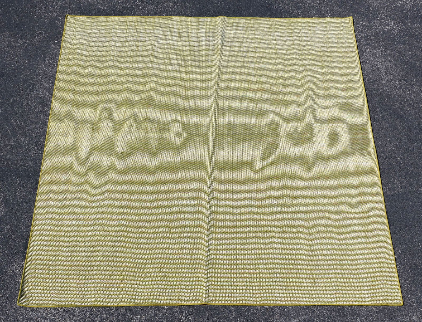 WATSON SMITH (ATTRIB.) 'BOCA' WOVEN RUG, 12'6" X 11'7": Estate woven "Boca" rug, attributed to Watson Smith, Chicago, in the "Lime Green" colorway, approx 12'6"l, 11'7"w **Provenance: the Stanley Family's fine Tarrytown Estate** **Please Note: All of the r