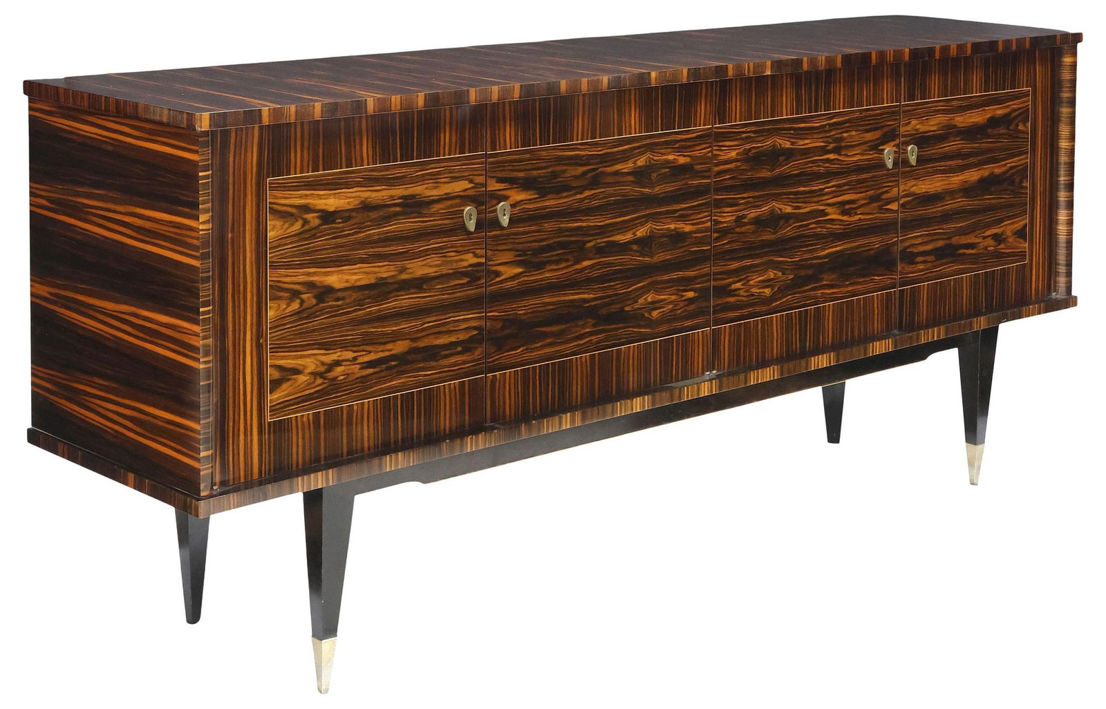 FRENCH MID-CENTURY MODERN LACQUERED EXOTIC VENEER SIDEBOARD (1 of 6)