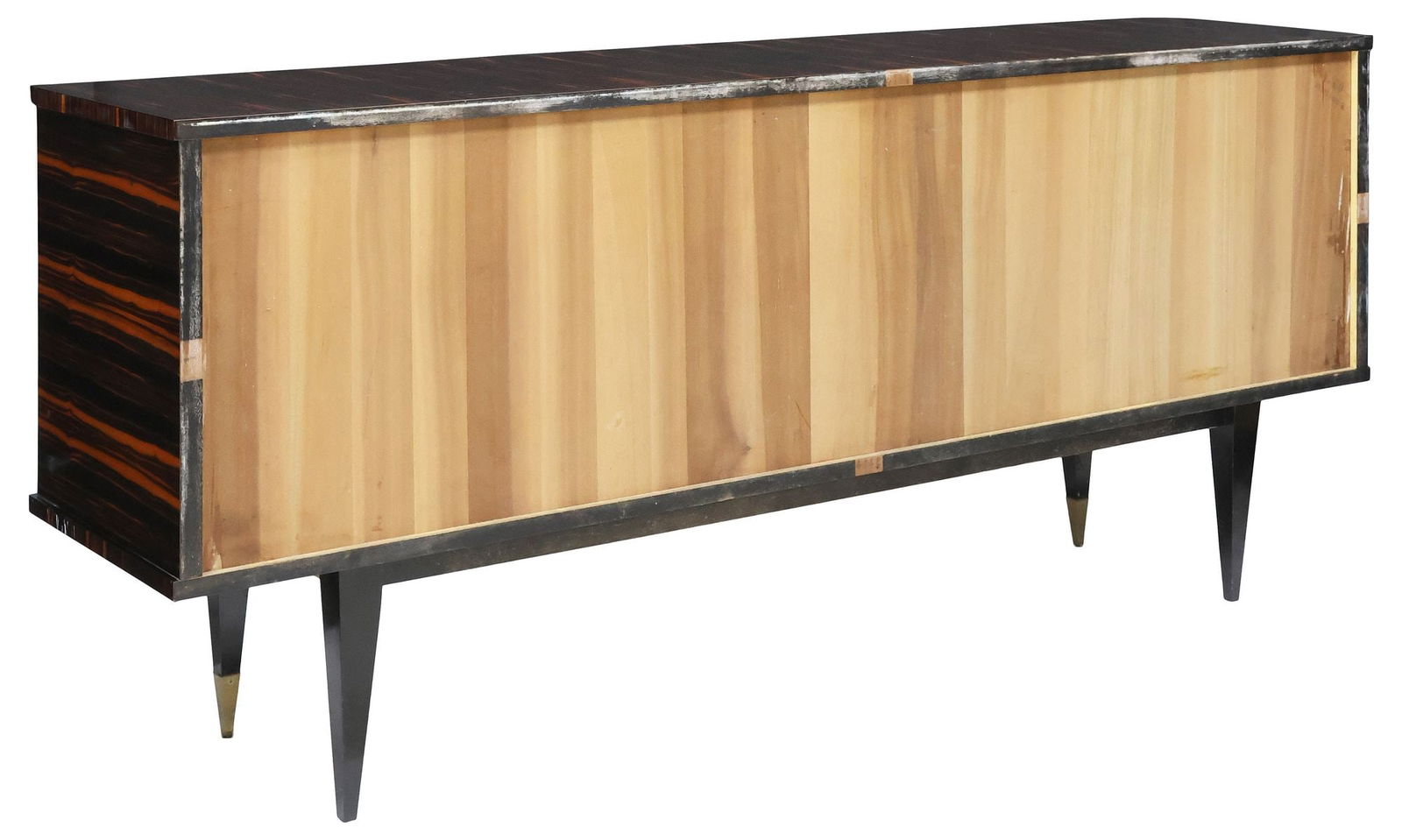 FRENCH MID-CENTURY MODERN LACQUERED EXOTIC VENEER SIDEBOARD - 6