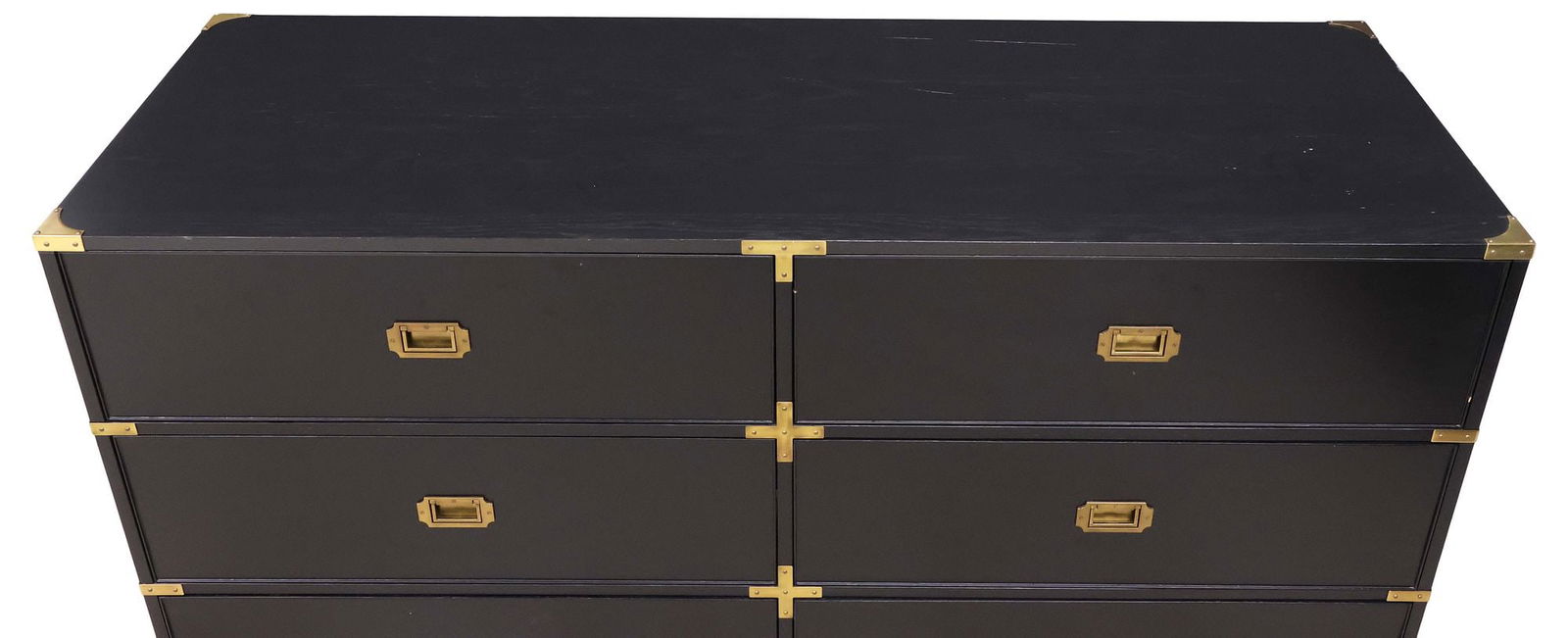 WILLIAMS SONOMA 'CAMPAIGN' LACQUERED 6-DRAWER CHEST - 3