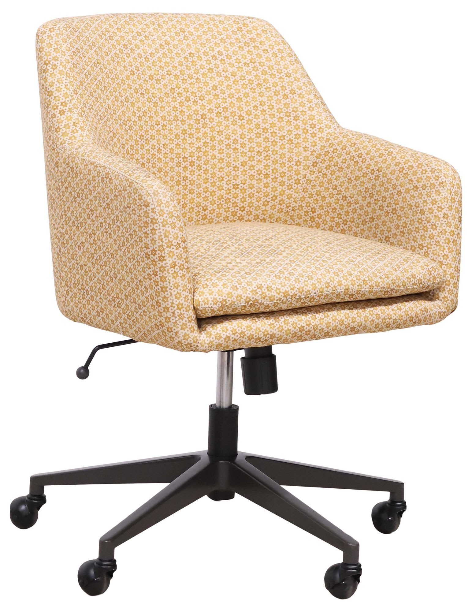 MODERN UPHOLSTERED ADJUSTABLE ROLLING SWIVEL OFFICE CHAIR (1 of 3)