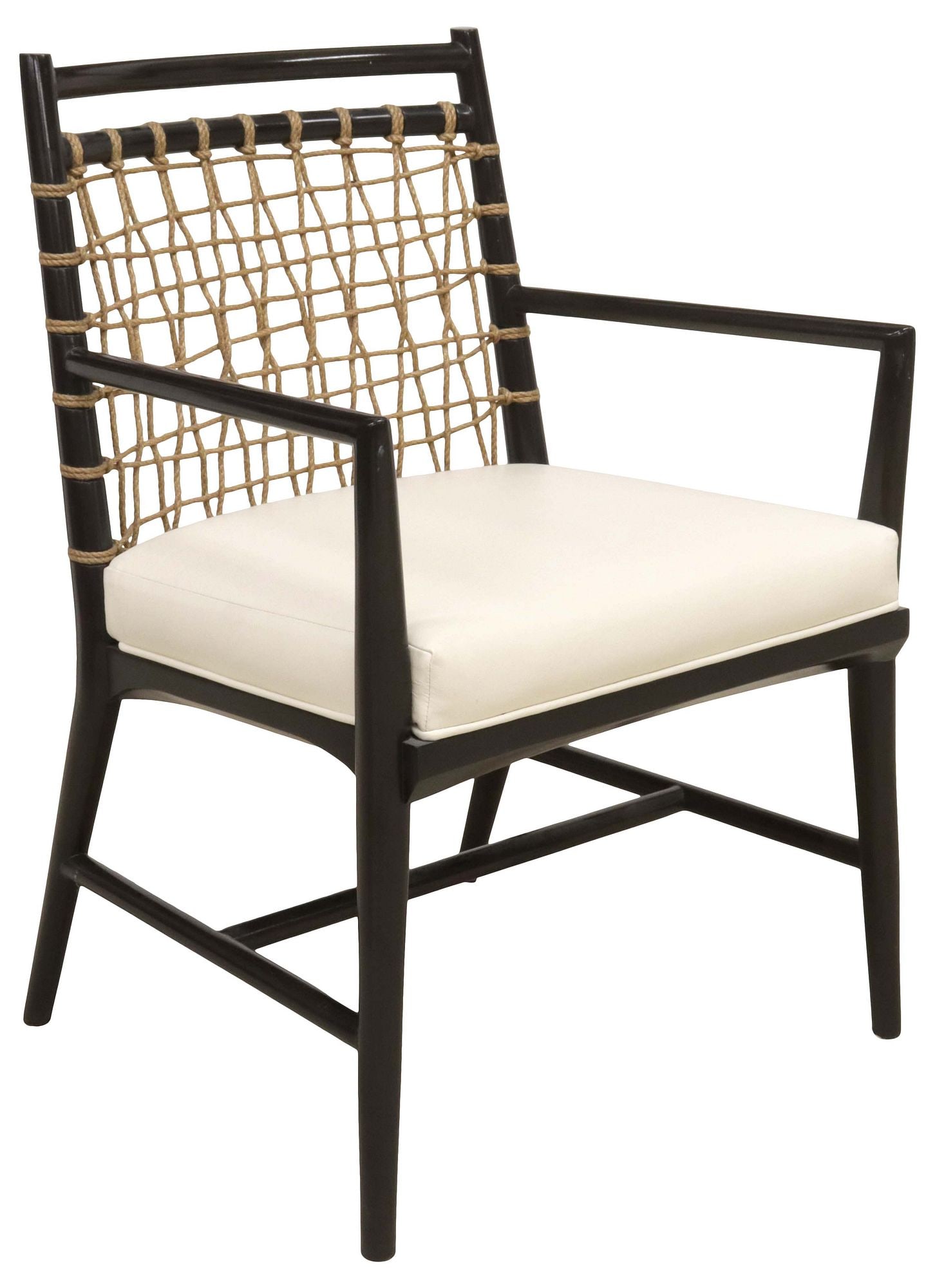 CONTEMPORARY 'PRATT' BY PALECEK ROPE BACKED UPHOLSTERED ARMCHAIR (1 of 4)