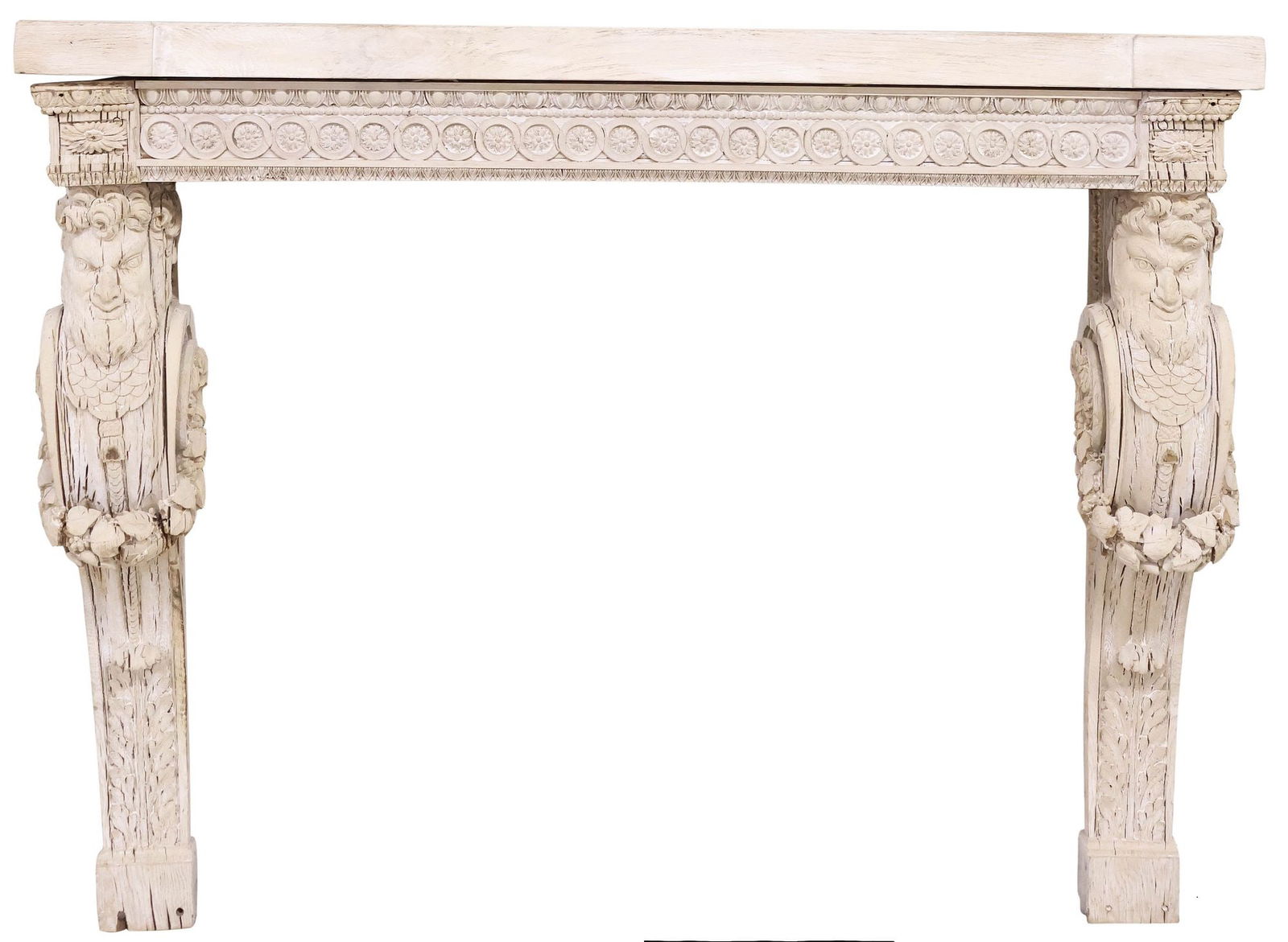 RUSTIC RENAISSANCE REVIVAL ARCHITECTURAL CARVED FIREPLACE SURROUND (1 of 4)