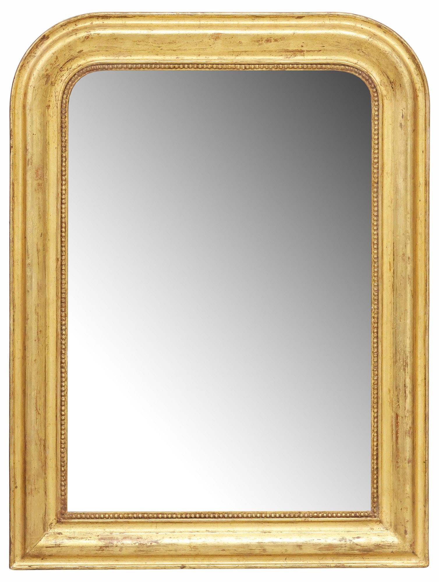 FRENCH LOUIS PHILIPPE PERIOD GILTWOOD WALL MIRROR, 29" X 22" (1 of 3)