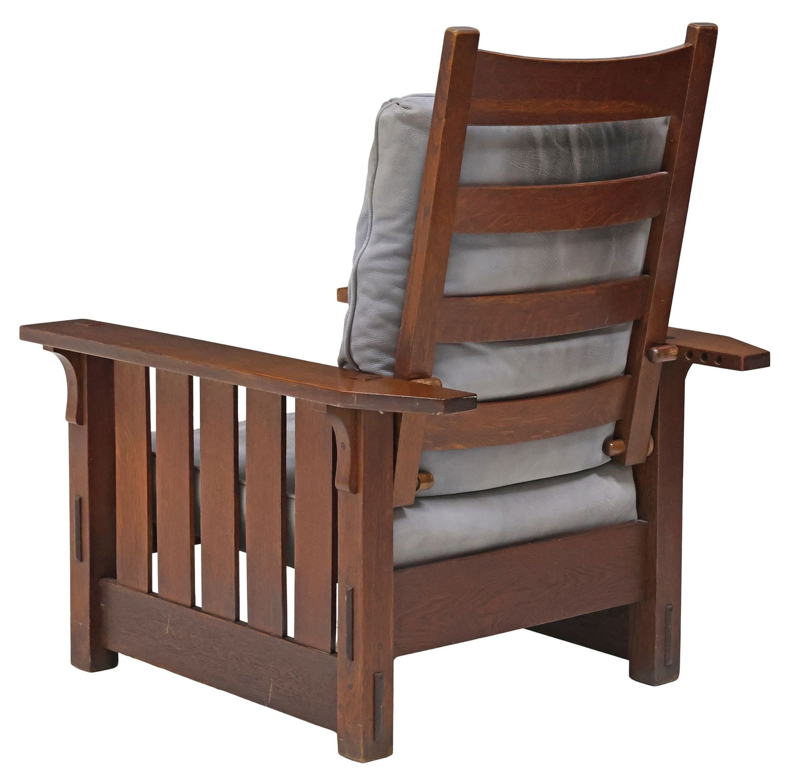 GUSTAV STICKLEY (1858-1942) OAK FLAT-ARM 'MORRIS' CHAIR, MODEL 332 - 4