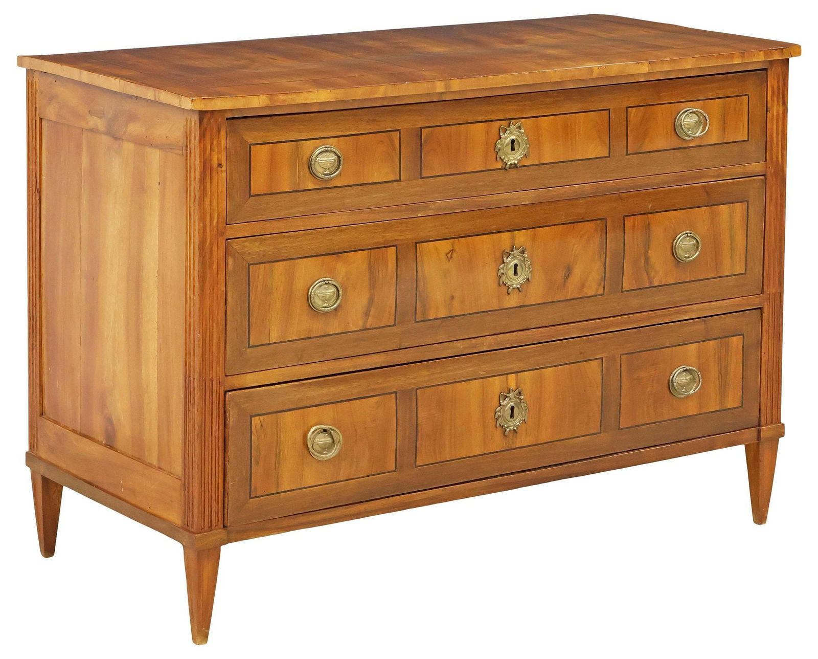 FRENCH DIRECTOIRE STYLE INLAID FRUITWOOD COMMODE (1 of 5)