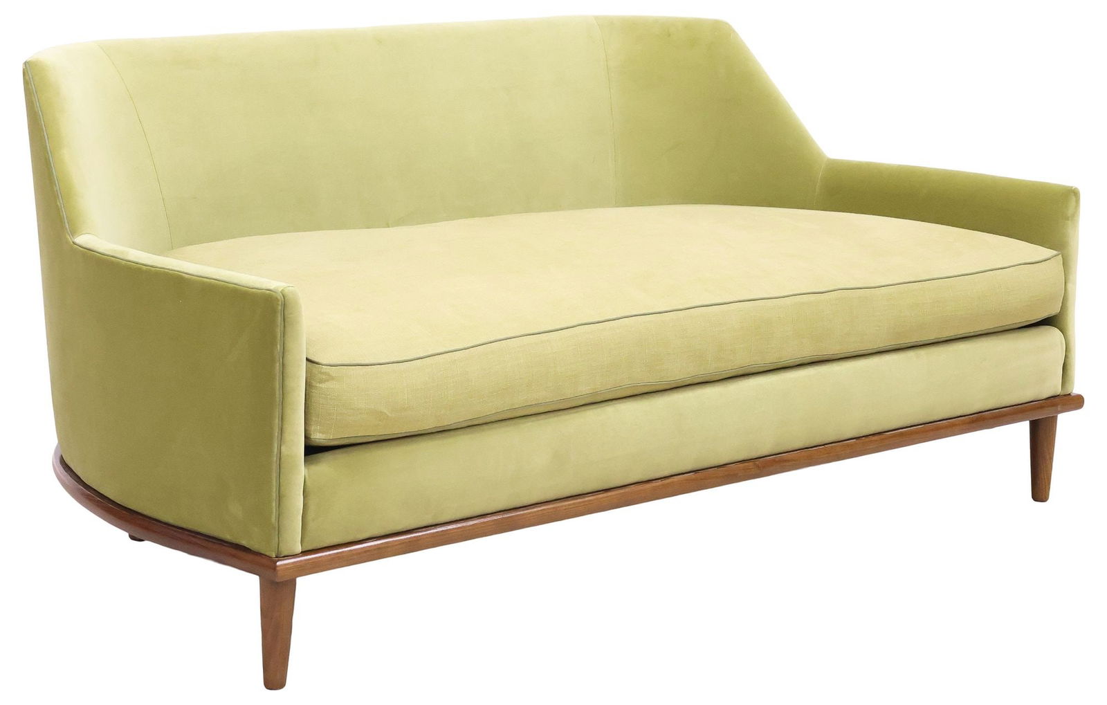 GEORGE SMITH 'HEATHER' CUSTOM-UPHOLSTERED VELVET & LINEN SOFA (1 of 5)