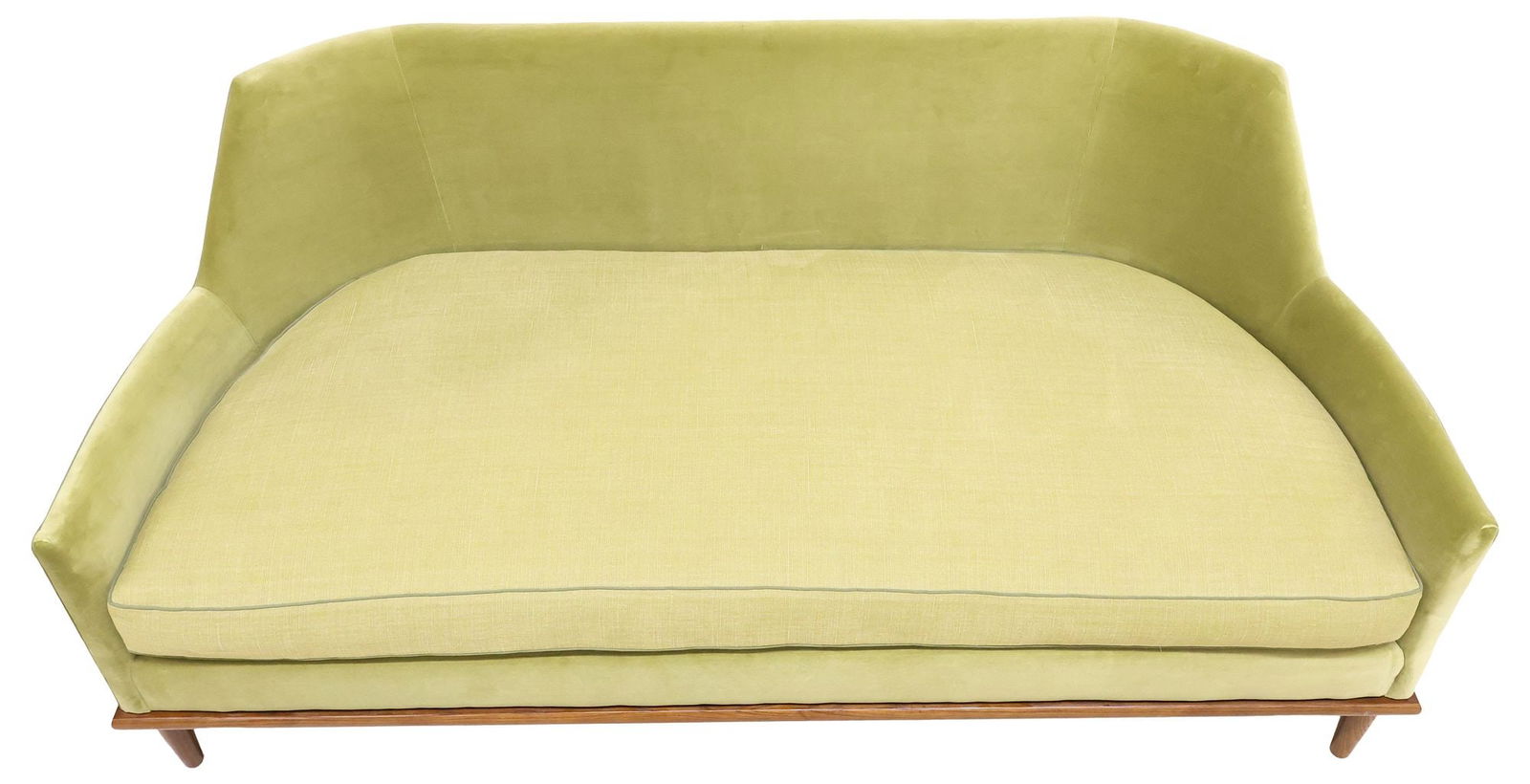 GEORGE SMITH 'HEATHER' CUSTOM-UPHOLSTERED VELVET & LINEN SOFA - 3