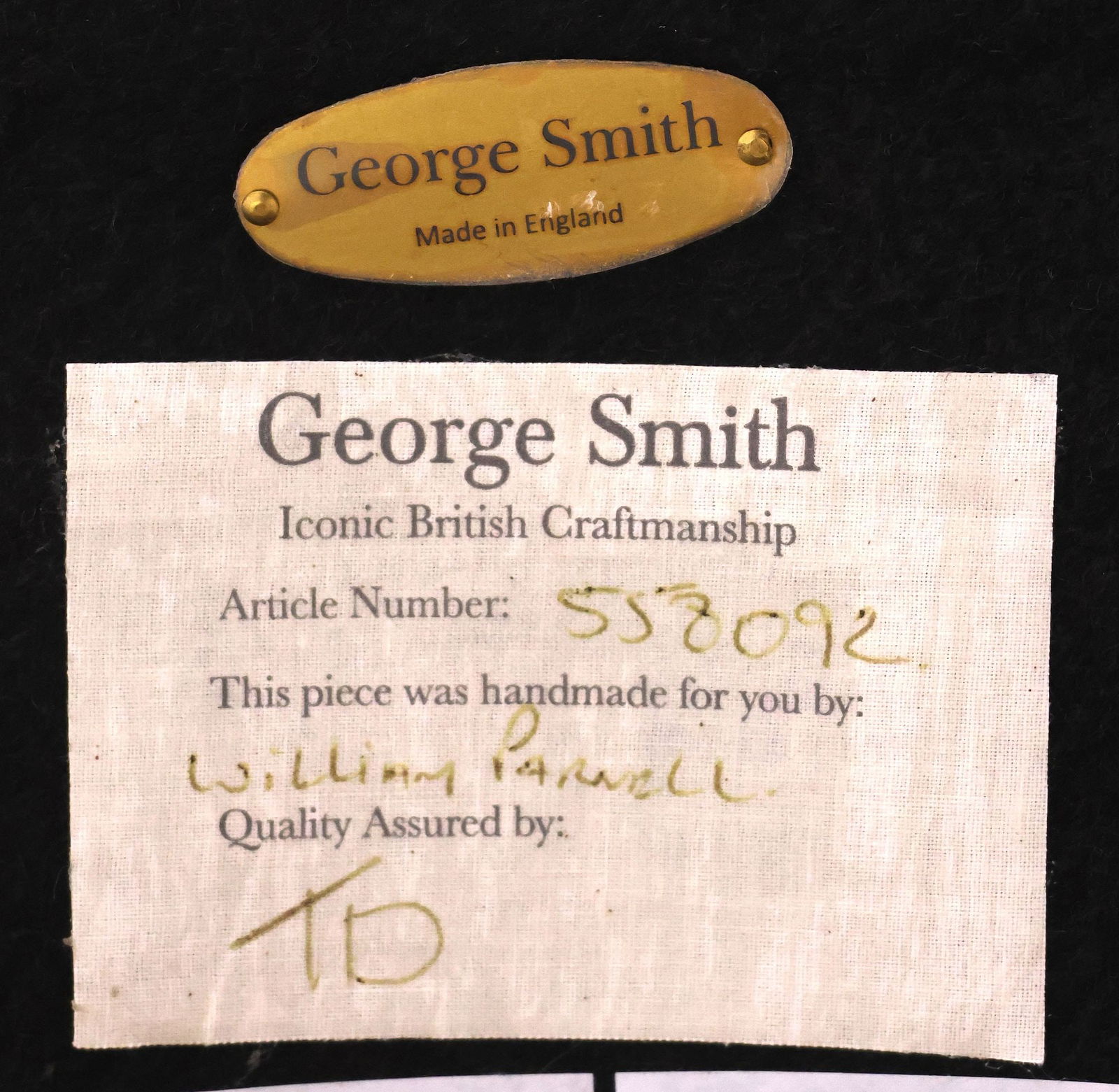 GEORGE SMITH 'HEATHER' CUSTOM-UPHOLSTERED VELVET & LINEN SOFA - 5