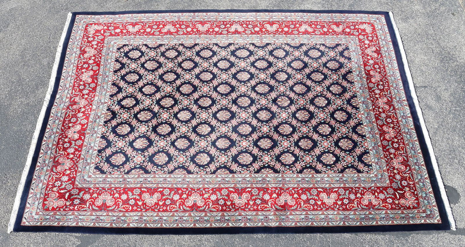 ESTATE HAND-TIED TABRIZ RUG, INDIA, 12'1" X 8'10" (1 of 3)