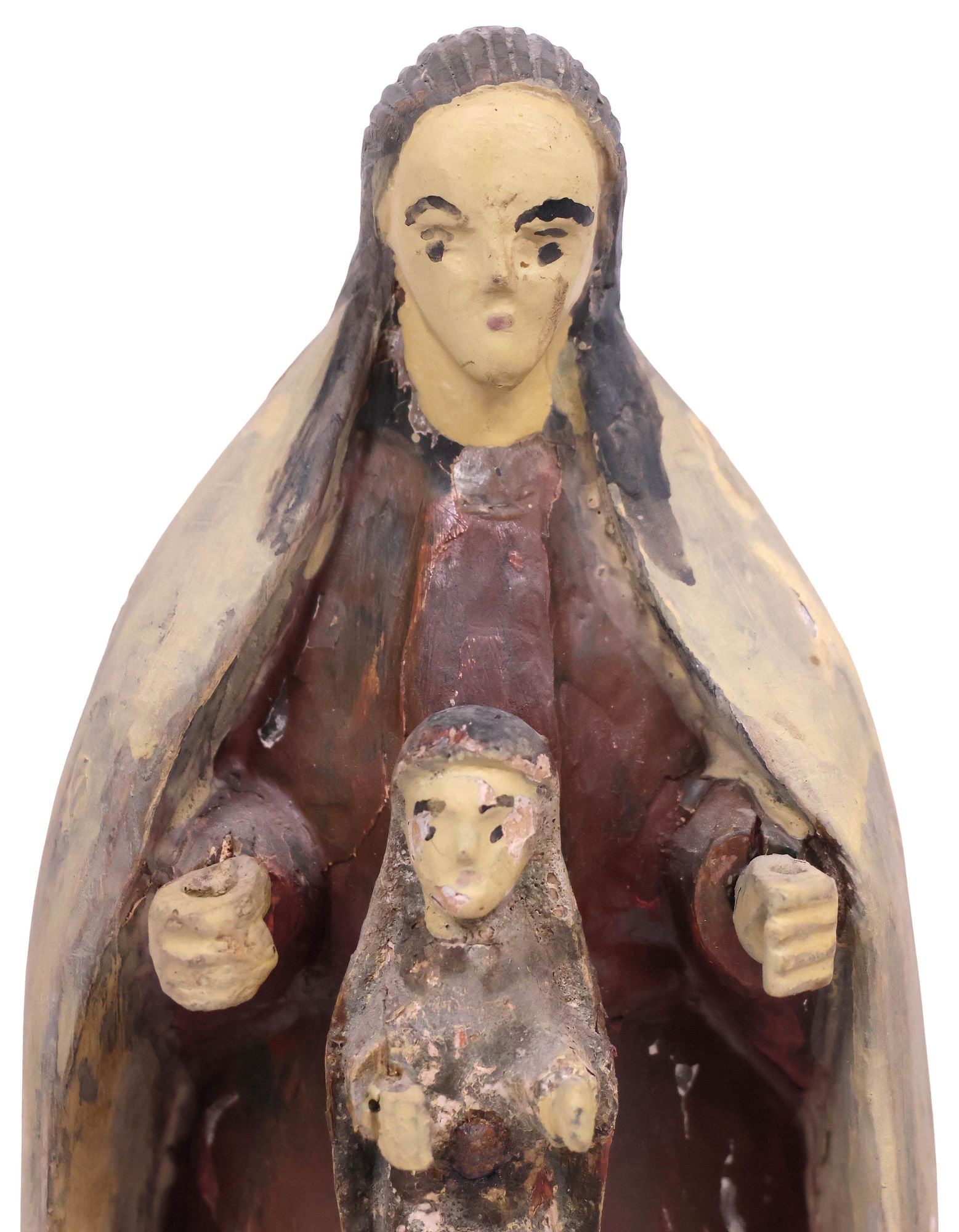 (2) SPANISH COLONIAL FOLK ART 'SANTOS DE PALO' FIGURES, 1 DOMINGO ROJAS W/ COA - 3