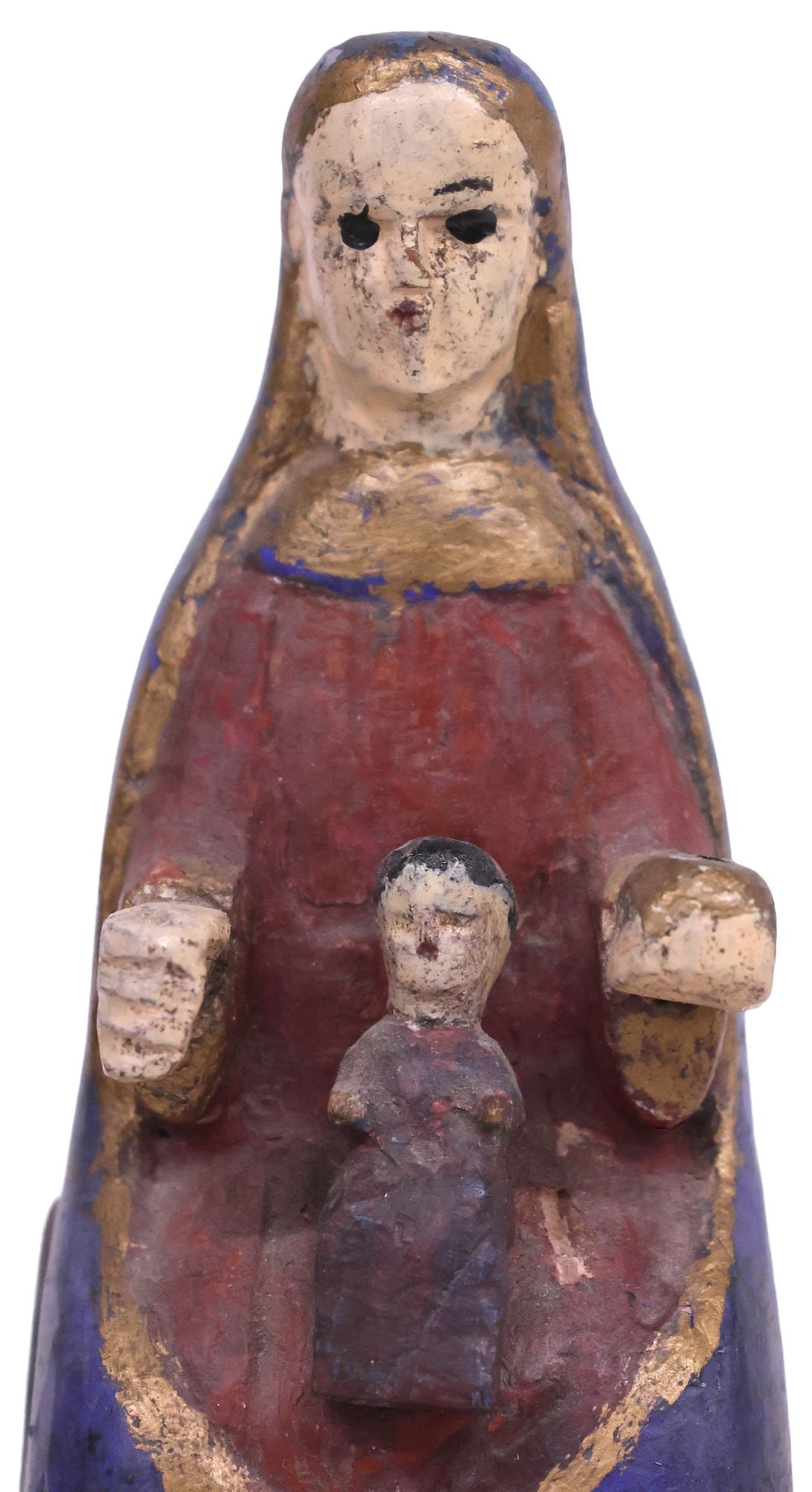 (2) SPANISH COLONIAL FOLK ART 'SANTOS DE PALO' FIGURES, 1 DOMINGO ROJAS W/ COA - 4