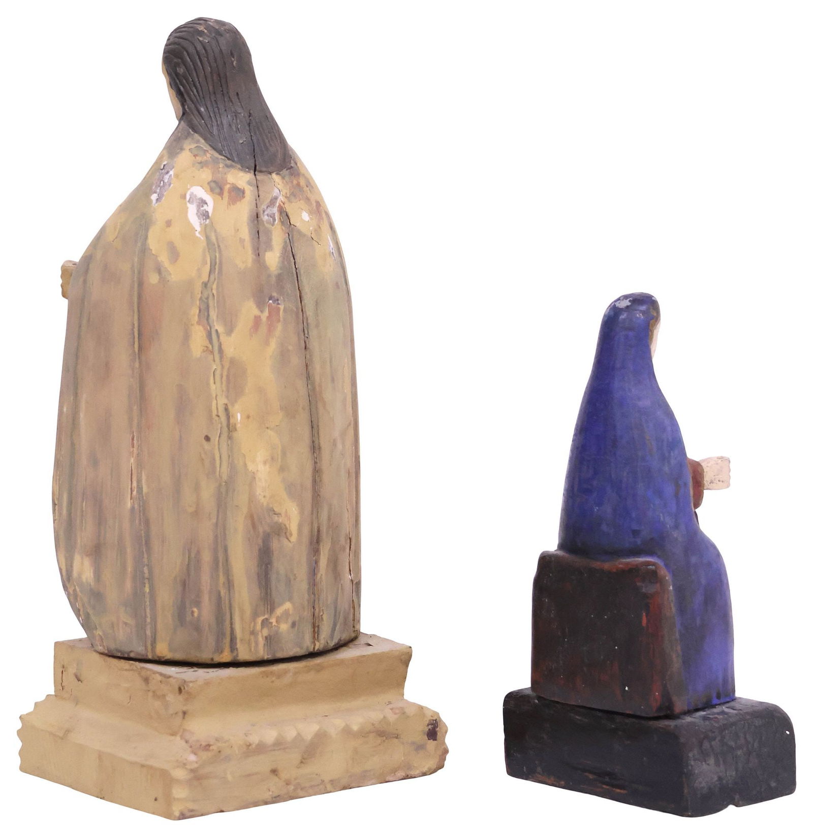 (2) SPANISH COLONIAL FOLK ART 'SANTOS DE PALO' FIGURES, 1 DOMINGO ROJAS W/ COA - 5