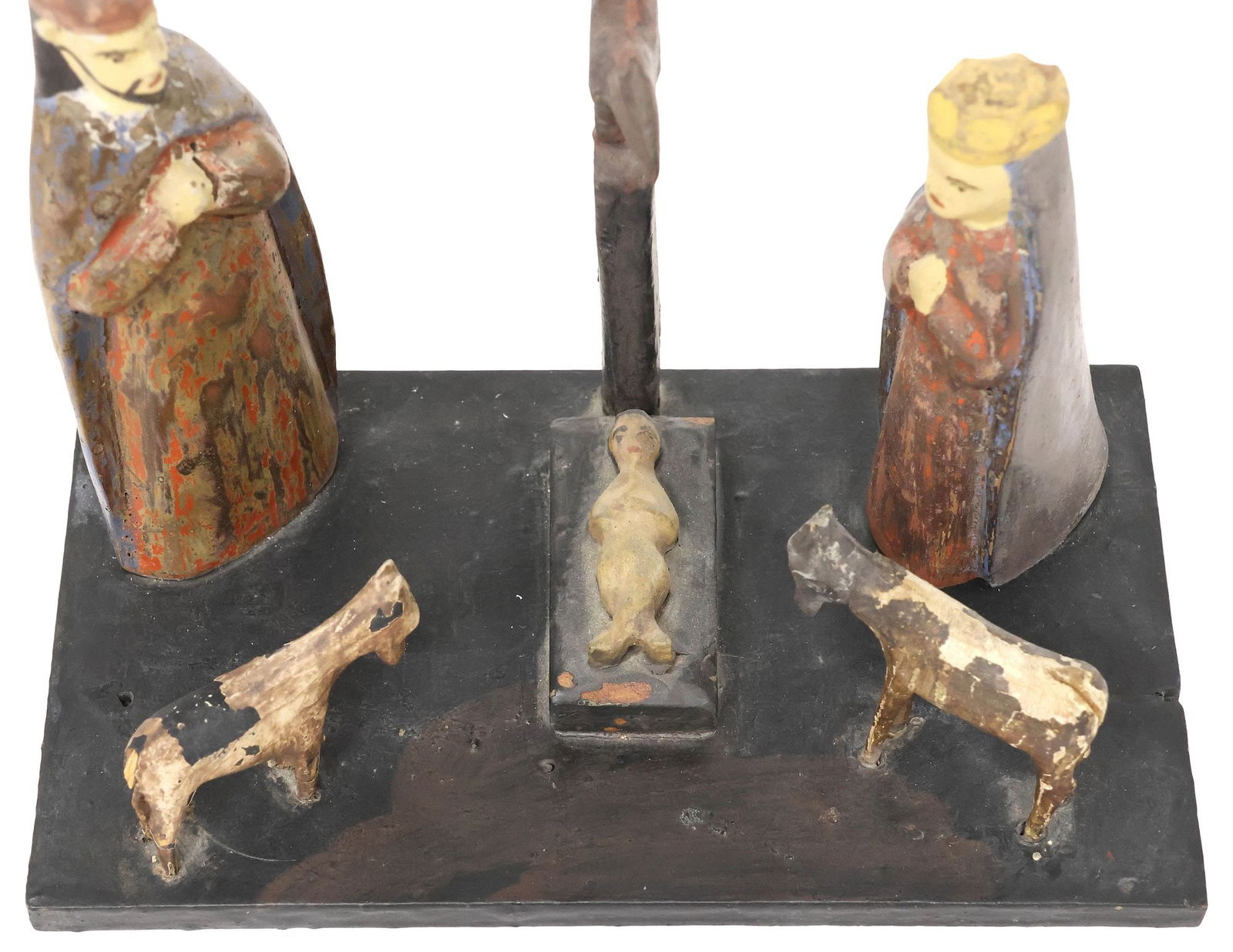 FLORENCIO CABAN (D.1951) PUERTO RICAN FOLK ART 'SANTOS DE PALO' NATIVITY, COA - 3