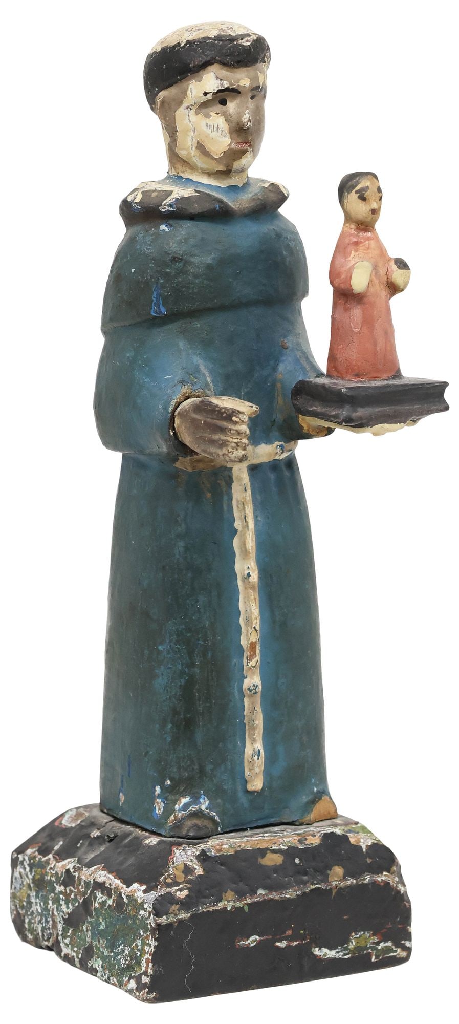 QUITERIO CABAN (1848-1941) ST. ANTHONY OF PADUA 'SANTOS DE PALO' FIGURE W/ COA (1 of 5)