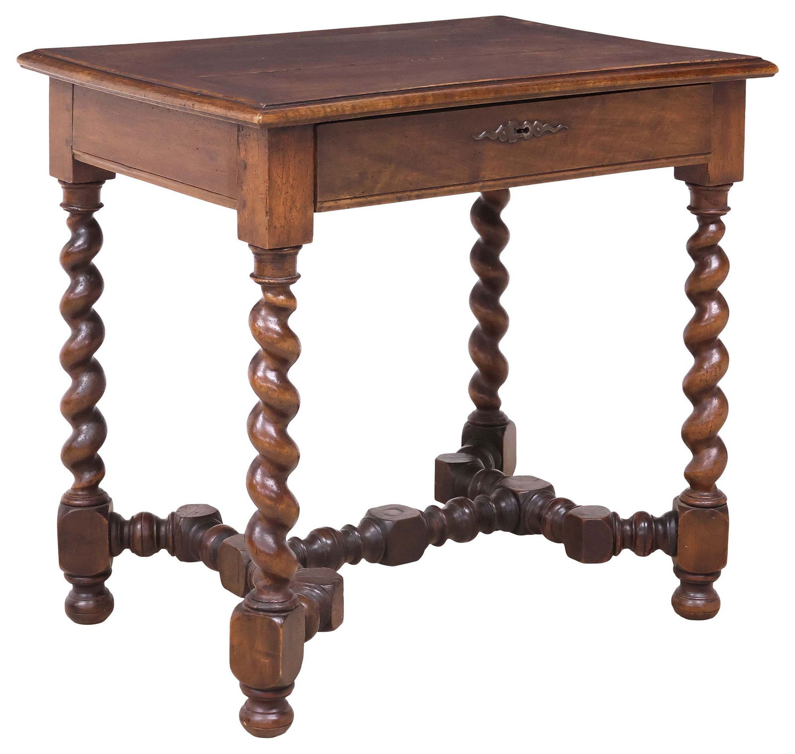 FRENCH LOUIS XIII STYLE CARVED WALNUT WRITING TABLE (1 of 5)