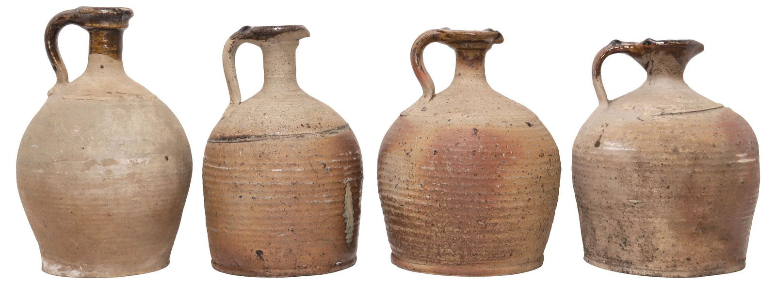 (4) FRENCH PROVINCIAL STONEWARE JUGS / PITCHERS (1 of 3)