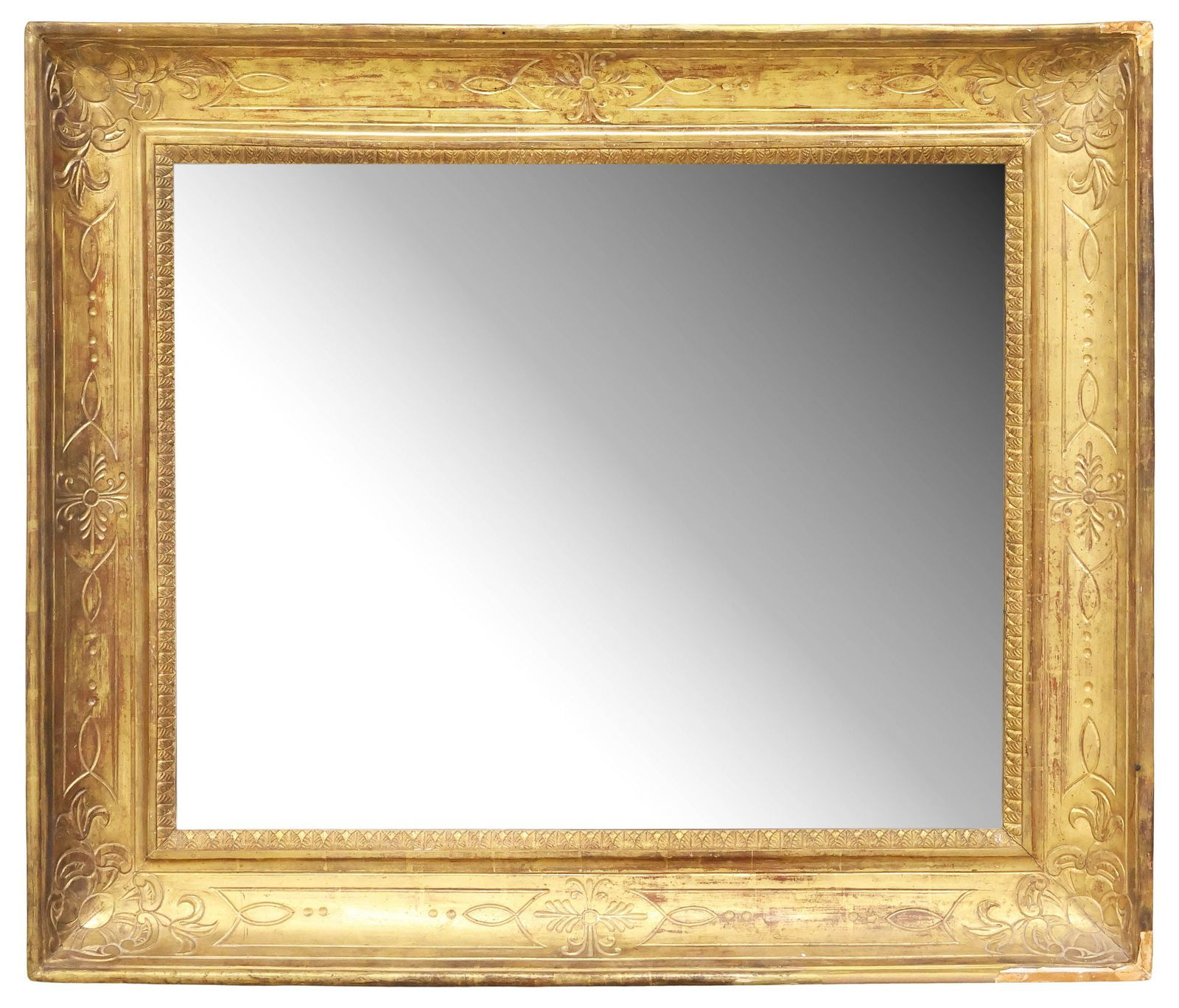 ITALIAN RECTANGULAR GILTWOOD WALL MIRROR (1 of 3)
