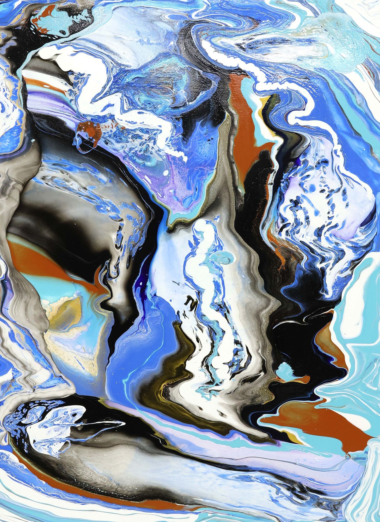 PETRONELLA GREER (B.1945) PAINTING, 'TECTONIC DRIFT,' 48" X 36": Gallery-wrapped acrylic on canvas painting, "Tectonic Drift," signed verso Petronella Greer (Texas, b.1945), titled on back stretcher, accompanied by certificate of authenticity issued by the artist,