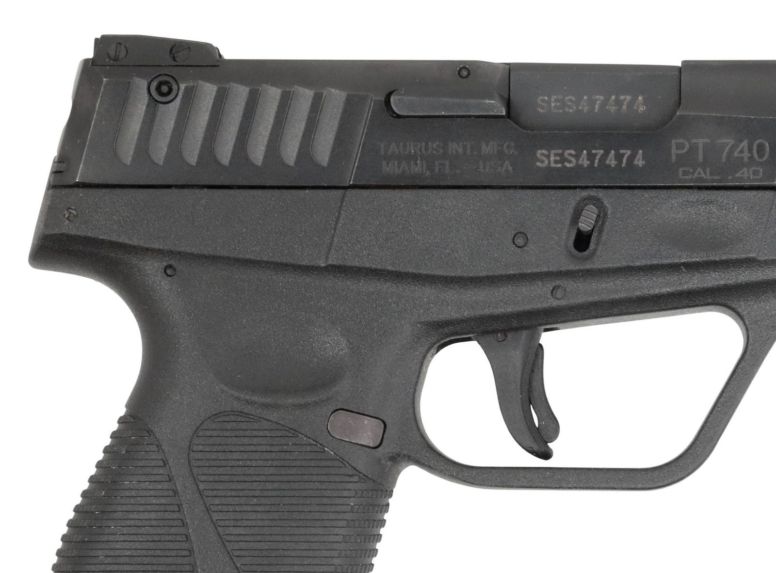 TAURUS PT 740 DA SLIM PISTOL, .40 CALIBER (1 of 9)