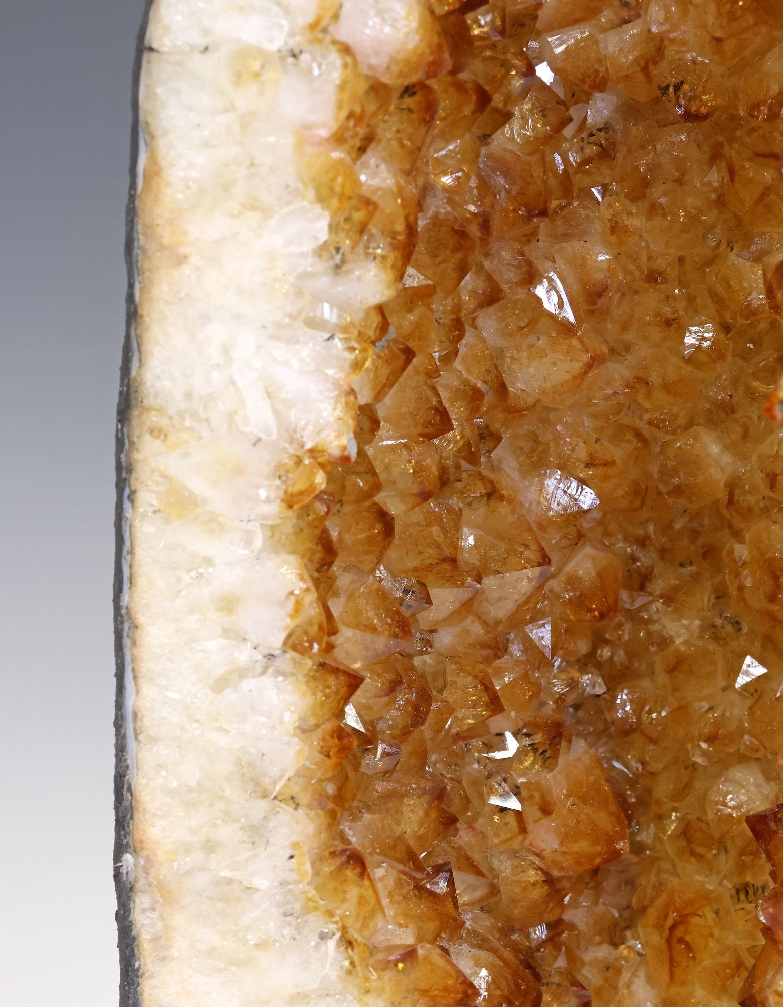 LARGE GEOLOGICAL ORANGE CRYSTAL CATHEDRAL GEODE, 20"H - 2