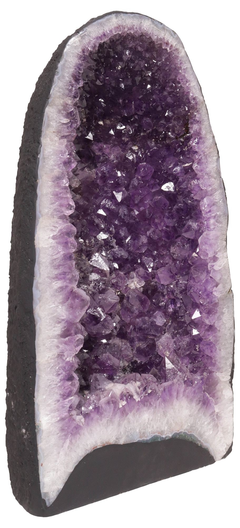LARGE GEOLOGICAL AMETHYST CATHEDRAL GEODE, 18.5"H: Large amethyst cathedral geode specimen, approx 18.5"h, 10"w, 5.25"d, 44lbs